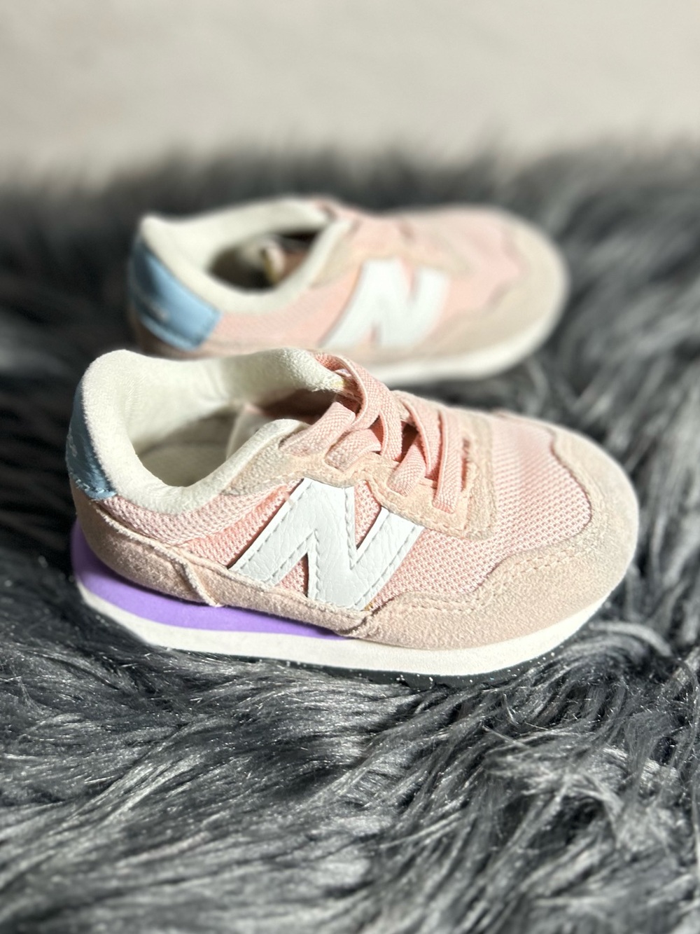 New Balance Toddlers' 237 Sneaker Pink Mesh Casual Sneakers Size 6 - Picture 7 of 11